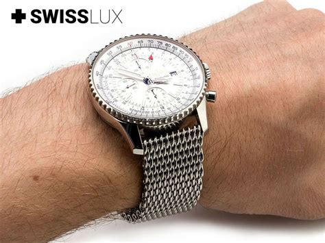 breitling navitimer mesh bracelet|which breitling navitimer to buy.